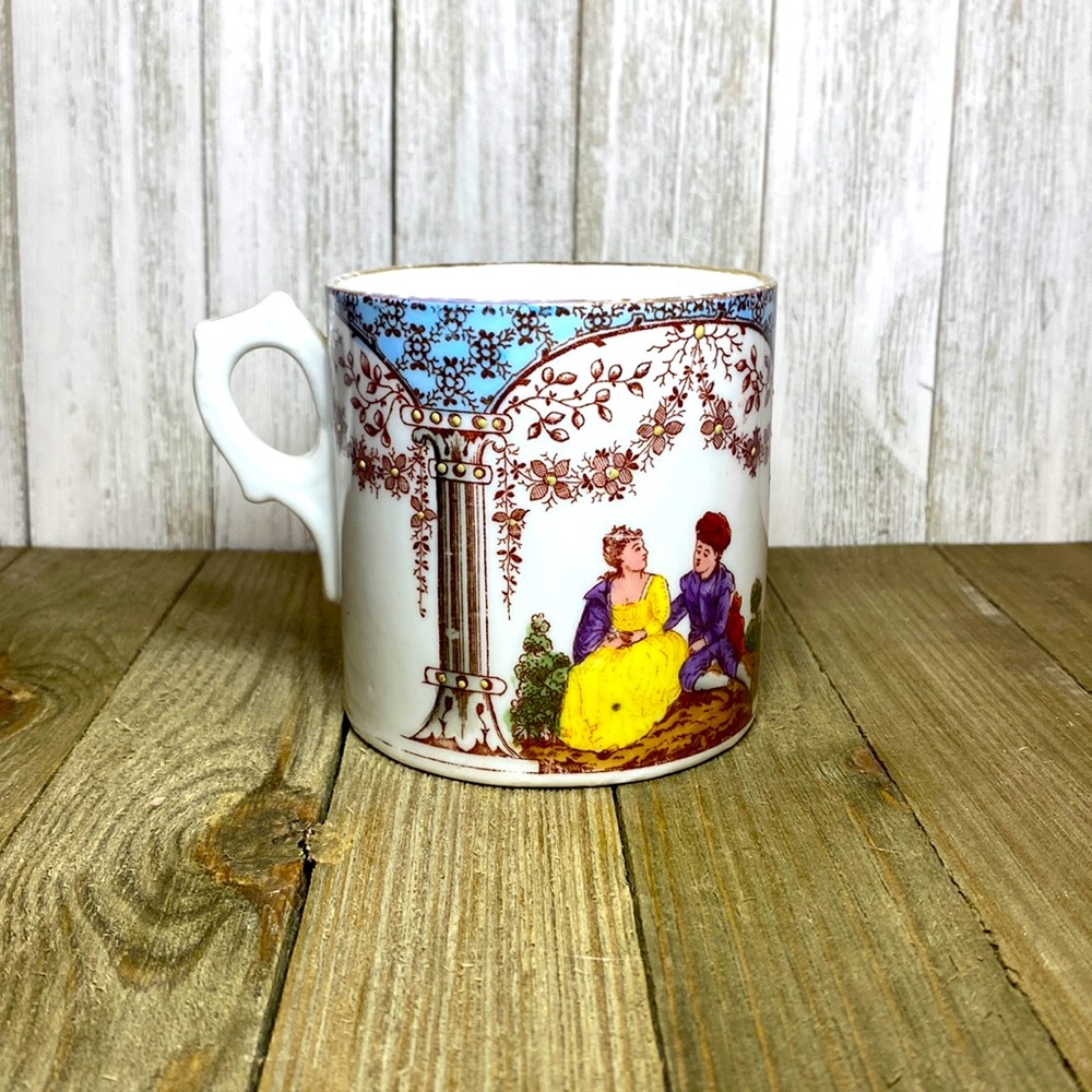 Vintage courting porcelain mug